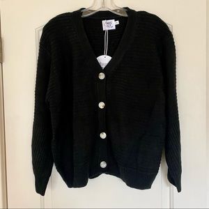NWT Princess Polly Black Chunky Cardigan M/L